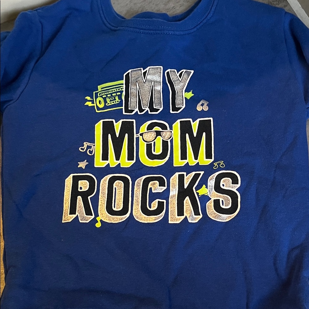 Garanimals Blue 'My Mom Rocks' Long Sleeve Tee